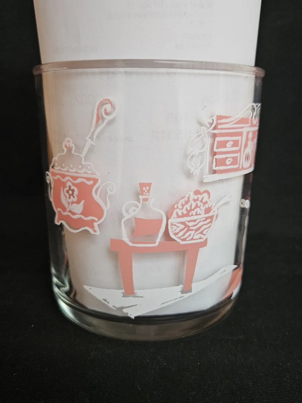 Vintage Hazel Atlas Pink Kitchen Design Glass Cottage Cheese/Sour Cream Jar